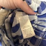 Joie  Blue & White Check Plaid Cotton Blend Tie Waist Paperbag Shorts Women Sz L Photo 7