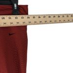 Nike  Women's Size Small Orange Pin Striped Fold Over Waistband‎ Capri Leggings Photo 6