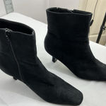 Womans Life Stride Jaguar Ankle Boots 8 M Black Side Zip Square Toe Heel Photo 0