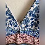 Heidi Dylan Blue & White Elastic Waist Maxi Dress. Size M Size M Photo 3
