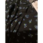 We Wore What  Black Ruffle Floral Long Sleeve Viscose Blouse XS Photo 3