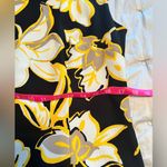 Phase 7 Seven sleeveless sheath dress size 10 Yellow Black floral midi EUC Photo 9
