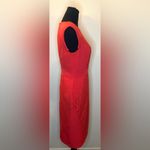 Adrianna Papell - Floral Lace Inset Orangered Dress Cocktail Party Size 6 Photo 2