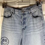 Pac Sun Womens Dad Jean Smiley Face Distressed High Waist Size 30 Grunge‎ Denim Photo 5