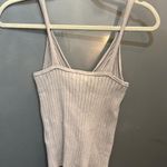 H&M light beige taupe rib knit tank top M Photo 4