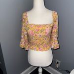 Billabong BILABONG Bell Sleeve Floral Top Size Small Photo 2