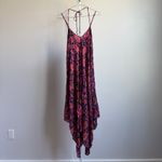 Donna‎ Bella sz XS pink blue halter Y2K burnout floral fairy midi dress Photo 6