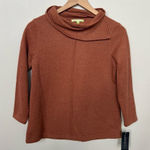 Trisha Tyler NWT Rust Orange Brown Cowl Neck Sweater Petite Small Size undefined Photo 0