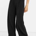 ASOS Only Becca Black Glitter Sparkle Wide Leg Stretchy Pants Photo 0