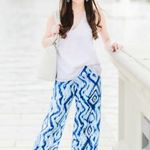 Lilly Pulitzer Lolani 100% Silk Palazzo Pants Skipped A Beach Blue Women’s 4 Photo 2
