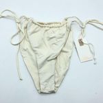 Good American Always Fits Tiny Ties Bikini Bottom Adjustable Ivory 2 US M Photo 2