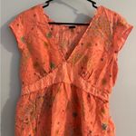 vintage gap 100% silk pink short sleeve with floral detail size L Size L Photo 1