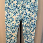 Garnet Hill  Floral‎ Jeans Blue White Size 12 Photo 0