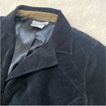 Columbia  Women's Medium Black Jacket Belted Velvet Toggle Closure Casual Photo 3