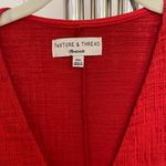 Madewell Crosshatch Side-Tie Tank Mini Dress in Bright Red Photo 6
