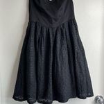 Anthropologie Moulinette Soeurs Black Lace Strapless Dress Sz 4 Prom Party Photo 0