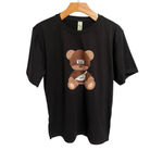 Etanol T Shirt Womens Size M Tall Black The Best Bear Print Short Sleeve Crew Size M Photo 0