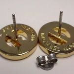 Michael Kors Gold Tone MK Logo stud earrings Photo 3