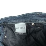 GRACE IN LA  Jeans Womens Embellished Flap Rhinestones Boot Cut 31" Measures 37" Photo 9