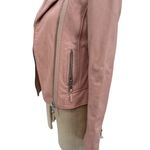 Dylan Gray Leather‎ Moto Jacket Blush Pink Zip Front Size XS Photo 5