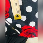 Grace Karin  Red roses and black and white polka dots dress. Tea dress L Photo 13