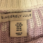 Sincerely Jules Sincerely Julie Purple And White Cropped Sweater Photo 2