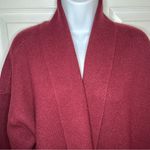 Red Dress Boutique  Lush Long Sleeve In My Cozy Era Oxblood Red Midi Cardigan M Photo 3