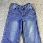 Wide Leg Jeans High Waist Star Back Detail Denim Blue Casual Pants Womens Size 27 Photo 3