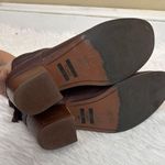 Toms Leila Leather Ankle Bootie Oxblood Dark Red Zip Closure Size 7 Photo 5