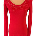 Valerie Bertinelli  Red Rhinestone Embellished Women's Top size small Photo 0