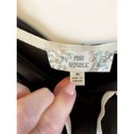 Pink republic  Women's Hooded Tunic Olive Green Striped Sleeve M Baseball Stretch Photo 4