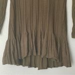 Free People  Olive Green Ribbed Tunic Dress Size Small Photo 5