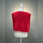 Red Unbranded Gold Button Crocheted Sweater Vest Size M EUC Size M Photo 1