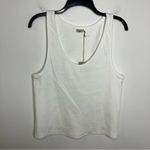 Faherty  sunwashed rib tank white new with tags women’s size XL organic‎ cotton Photo 3
