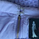 Mac Duggal  Lavender Waffle Knit Textured Skater Skirt Photo 5