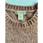 Cynthia Rowley  Blush Pink Chenille Rolled Hem Boxy Crew Neck Pullover Sweater  L Photo 8