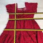 Bloom‎ Chic Midi Dress Milkmaid 18 20 Red Polka Dot Sweetheart Tiered Flutter Sl Size undefined Photo 1