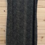 Vintage Molly Malloy Size Medium Stretchy Snakeskin High Neck Tank Maxi Dress Black Photo 6