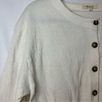 Madewell Ottoman Jacquard Button-Front Cardigan Top Medium Cream Photo 2