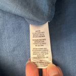 Casual Corner Blue Linen‎ Maxi Dress Size 6 Vintage Classic Coastal Boho Minimal Photo 7