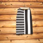 Theory Black White Knit Pull On Skirt Photo 2