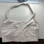 Amazon  white ribbed open back sports bra Photo 1