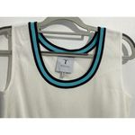 Toula Tank Top XS White Aqua Black Trim Old Money Tennis Golf Preppy NWT Photo 1