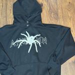 Nevstudio Spider Black Starburst Street Goth Punk Small Cotton Hoodie Sweatshirt Photo 1