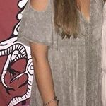 Altar'd State Green Open Shoulder Dress Photo 0