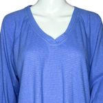 Wildfox  Women’s Haley Thermal Top‎ Blue Brushed Long Sleeved V-Neck Size XXL Photo 4