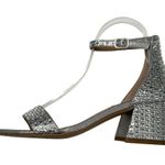 Steve Madden Imina Ankle Strap Silver Rhinestone Sandal Size 7.5 Photo 6