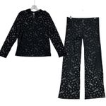 Candies Y2K Black Velour Star Logo Lounge Set Hoodie Flare Leg Pants Womens sz M Size M Photo 0