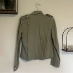 Zadig & Voltaire  Kavy Green Military Army Style Linen Cotton Jacket Size Small Photo 1