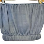 Line and Dot  Strapless Cropped Blue Top nwt Photo 0